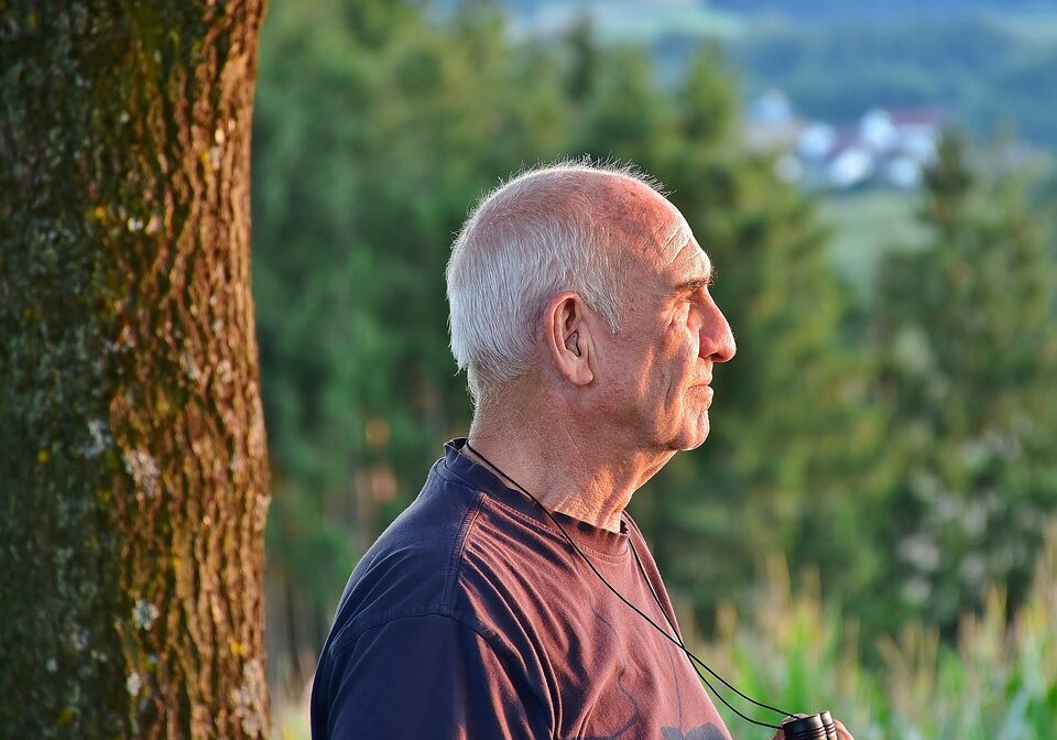 Man Hiking In Retirement Nature Male Senior